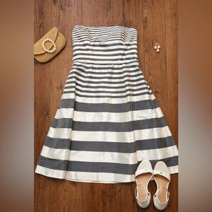 J. Crew Elegant Strapless Striped Dress